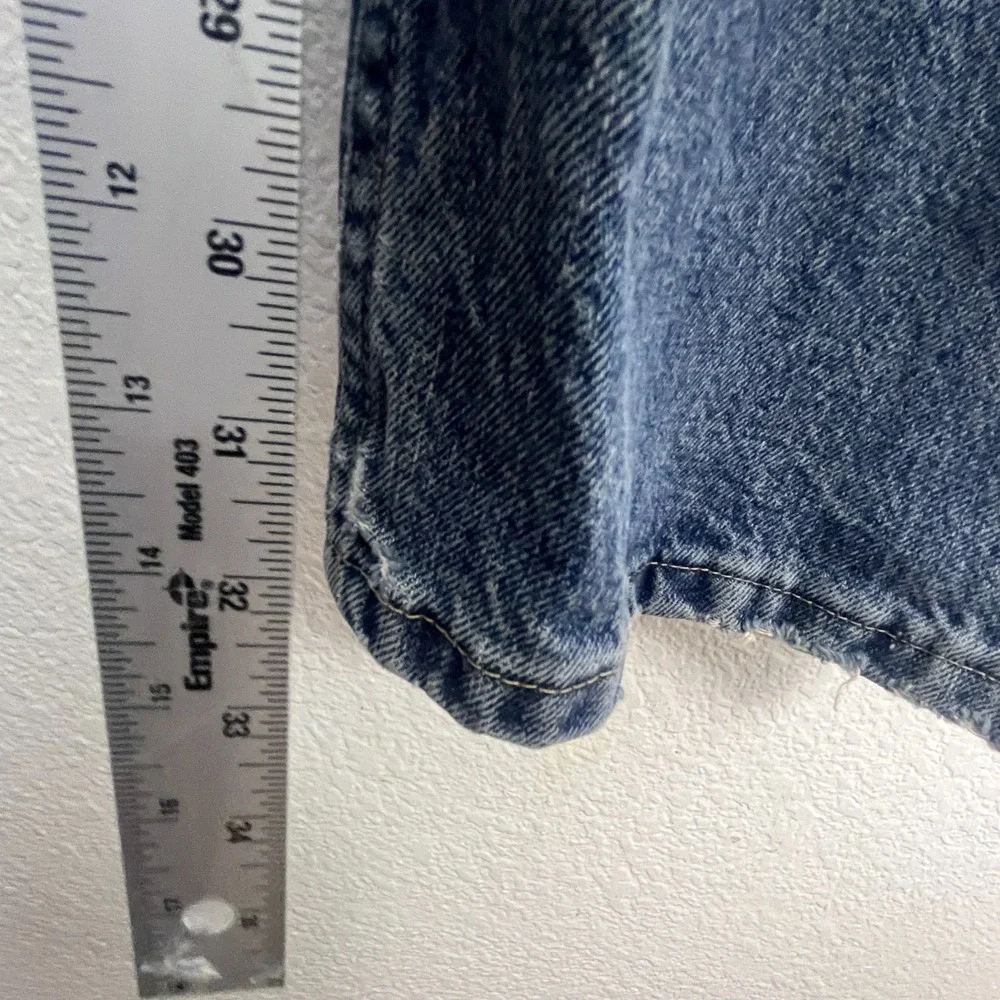 Wrangler Authentic Jeans Mens 44x32 Blue Denim‎ Cotton Relaxed Fit Straight Leg